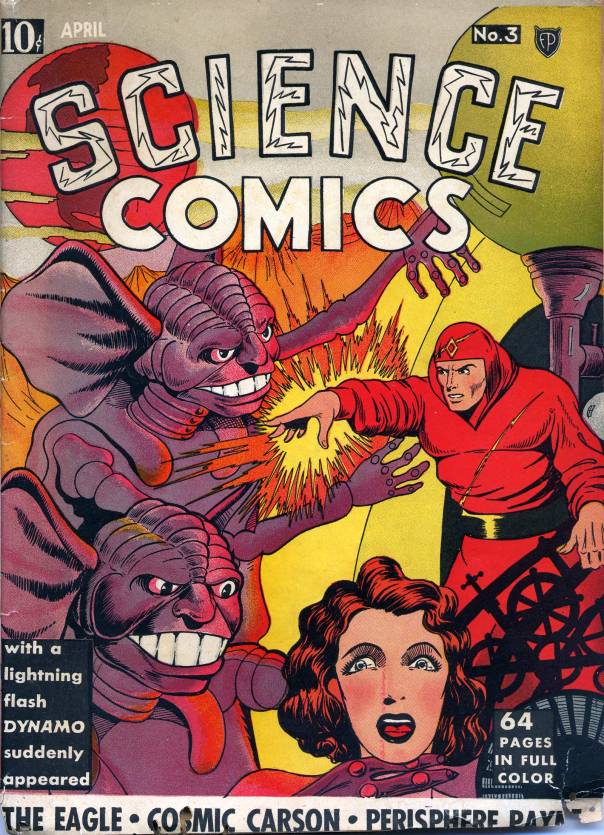Cover of Science Comics, April 1939, via the Digital Comics Museum.