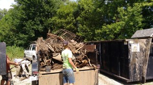 Some of the metal junk gathered from the Des Moines River in Van Buren County during just half a day's work.