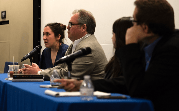 Science on the Stump journalists Sarah Beckman, Douglas Burns, Brianne Pfannenstiel and Pat Rynard