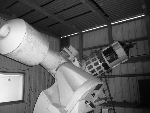 Another look at the Mather Telescope. The optical tube is at right, pointed toward the heavens.