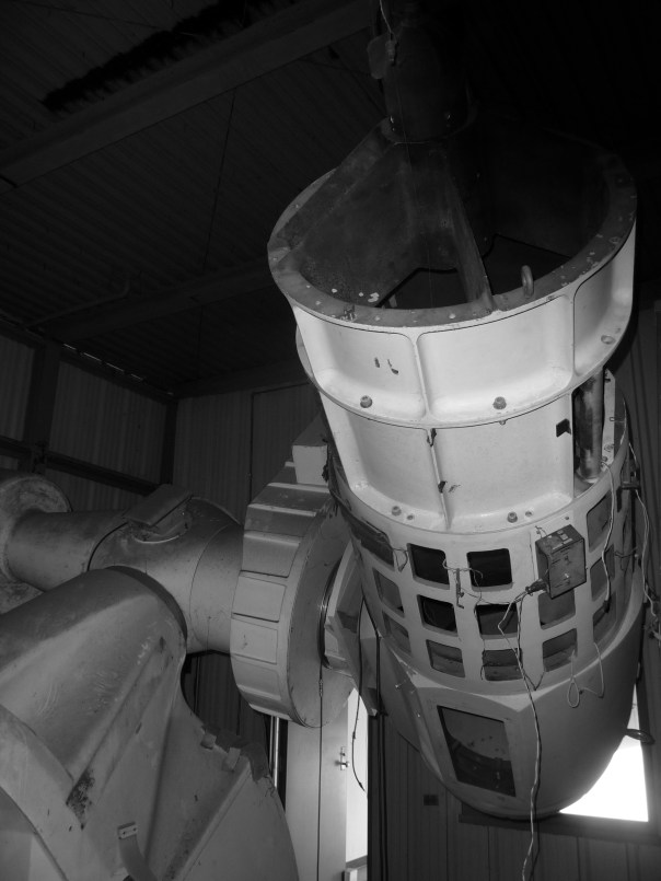 The Mather Telescope optical tube. Deep inside, probably at the bottom of the optical tube, is the mirror Milo Mather ground himself and that technicians later refurbished.